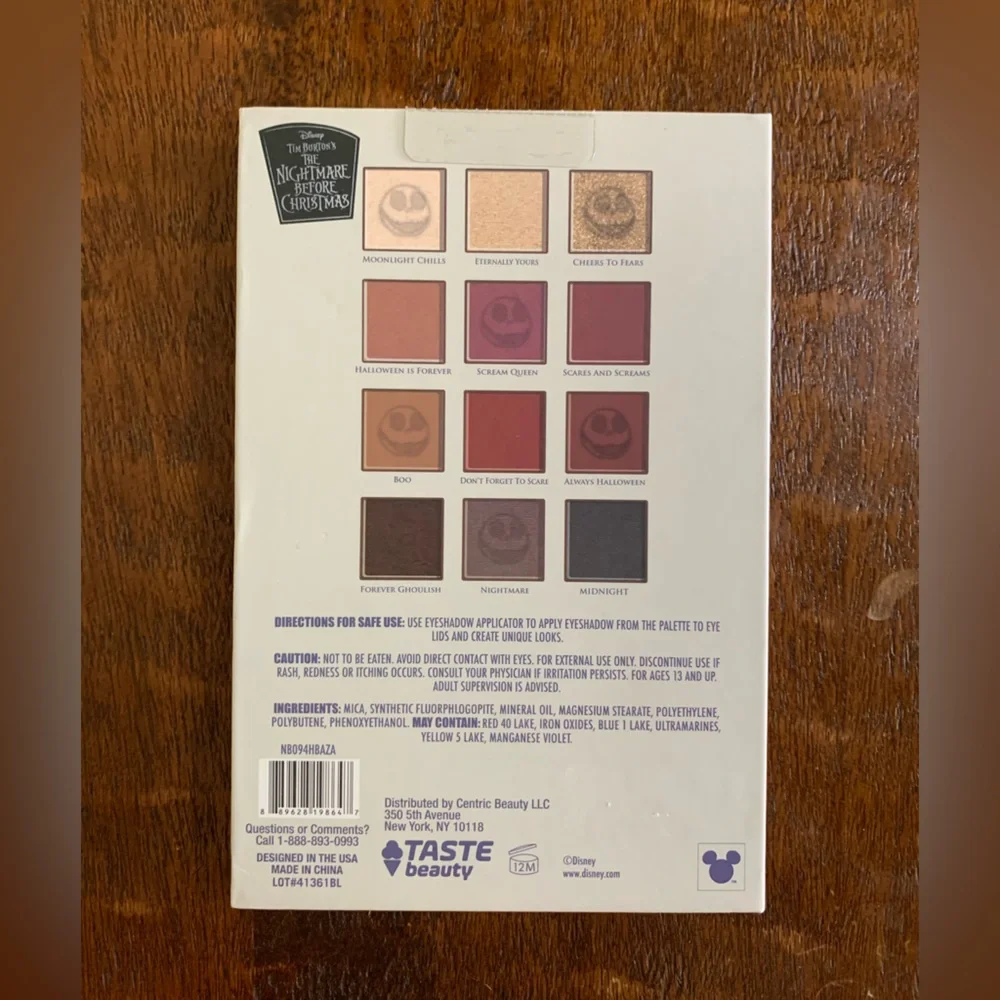New Taste Beauty x Disney The Nightmare Before Christmas Eyeshadow Palette